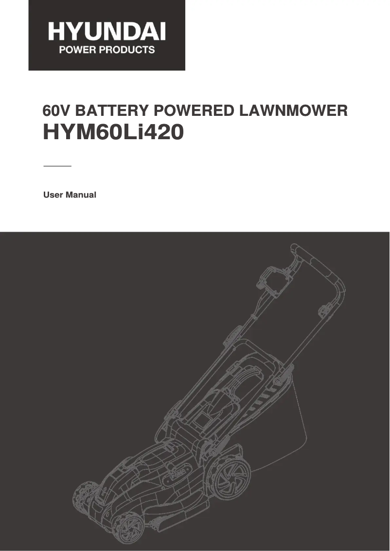 Page 1 de la notice Manuel utilisateur Hyundai HYM60LI420