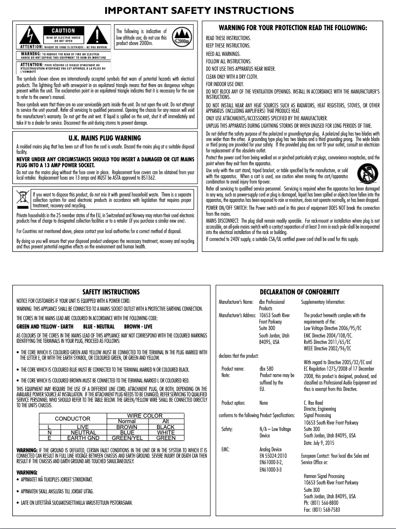 Image de la première page du manuel de l'appareil 580