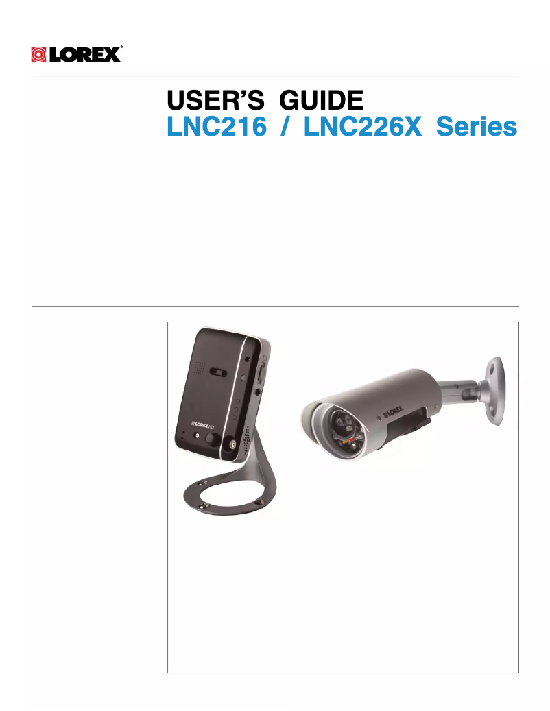 Page 1 of the manual User Manual Lorex LNC226X