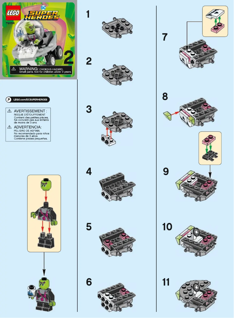 Página 1 del manual Instrucciones visuales Lego DC Super Heroes 76094