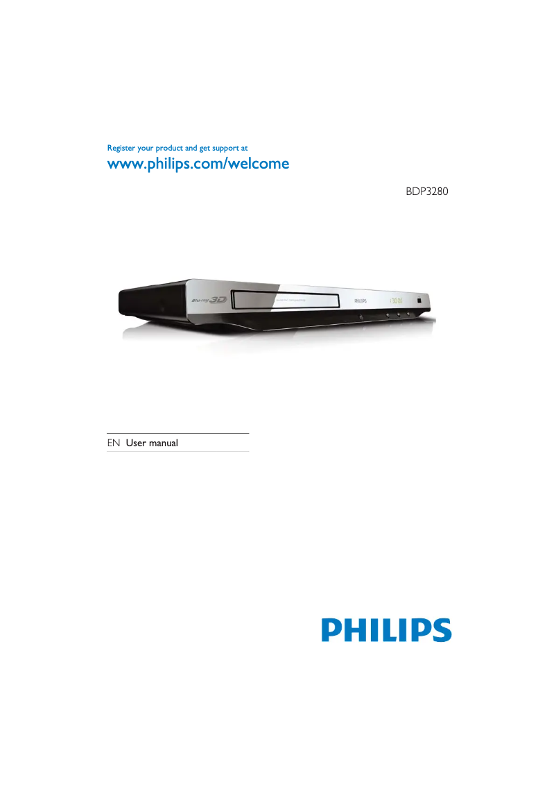 Page n°1 - Manuel utilisateur Philips BDP3280