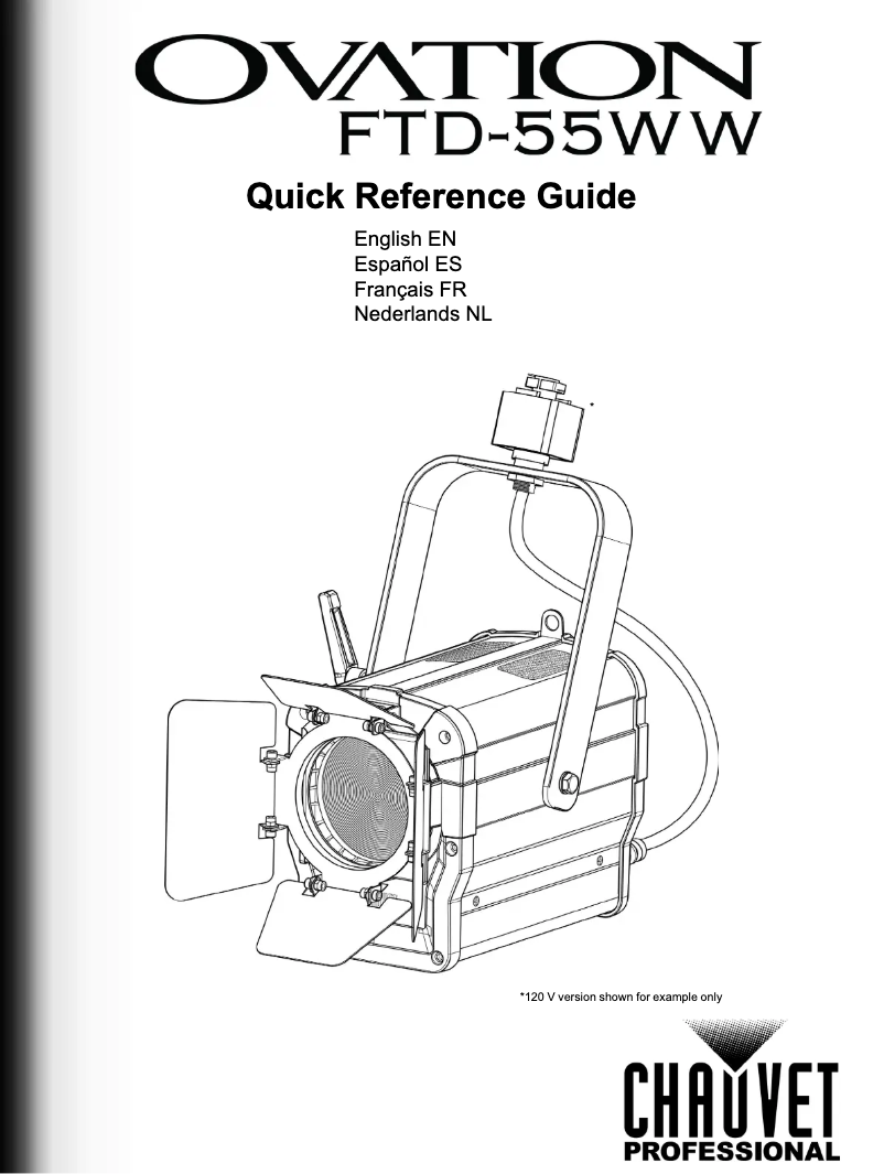 Page 1 de la notice Manuel utilisateur Chauvet Ovation FTD-55WW