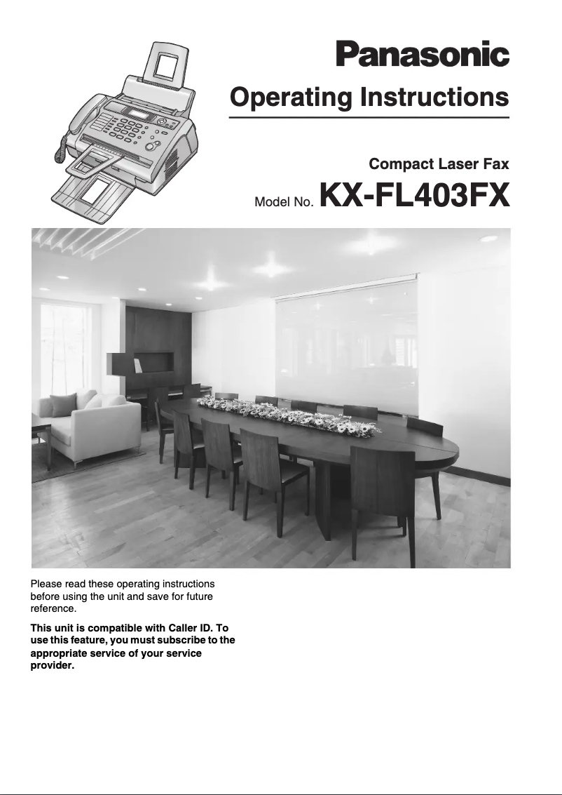 Page 1 de la notice Manuel utilisateur Panasonic KX-FL403FX