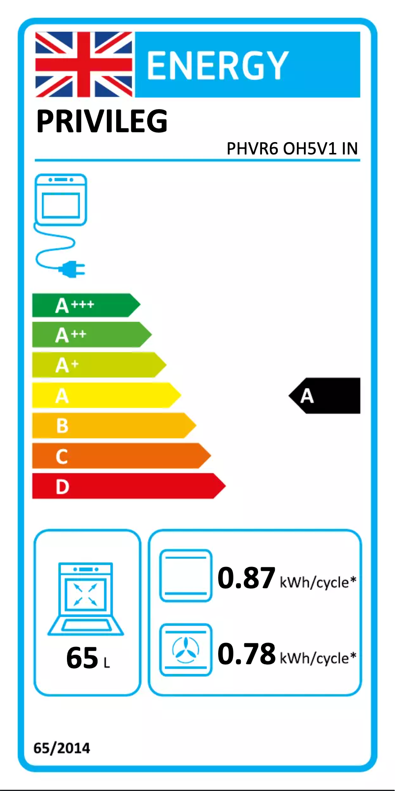 Page n°1 - Label énergétique Privileg PHVR6 OH5V1 IN