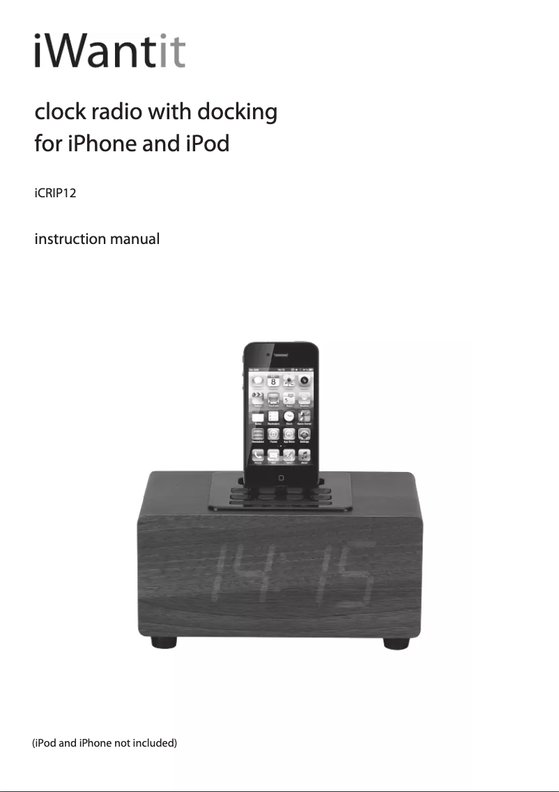 Page 1 de la notice Manuel utilisateur iWantit iCRIP12