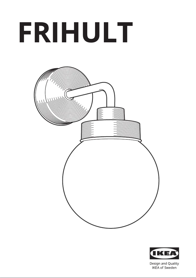 Page 1 de la notice Manuel utilisateur Ikea FRIHULT 804.315.62