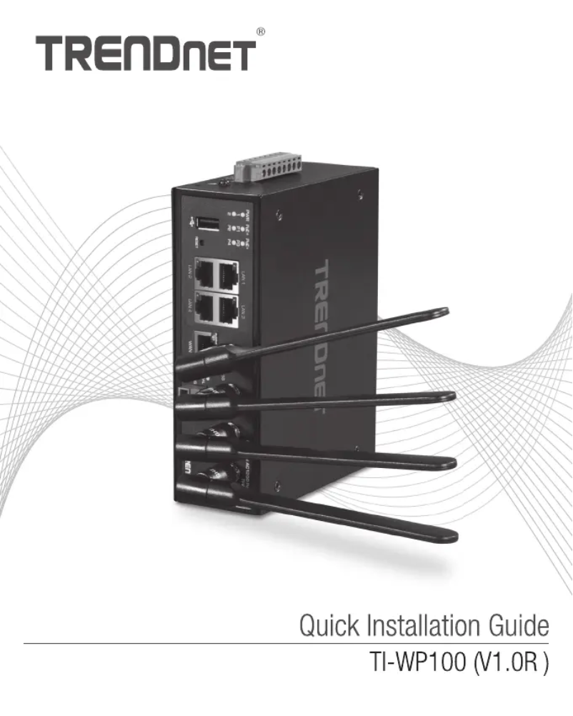 Page n°1 - Manuel utilisateur TRENDnet TI-WP100