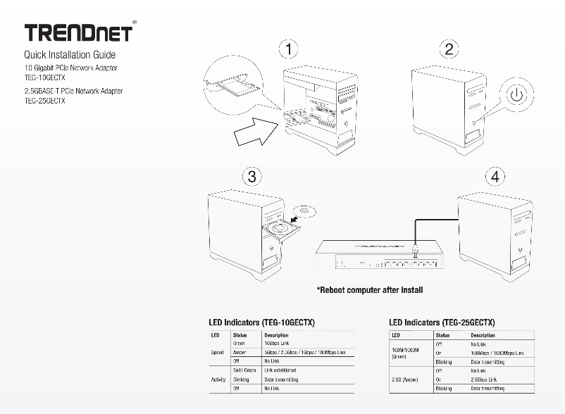Page n°1 - Manuel utilisateur TRENDnet TEG-10GECTX