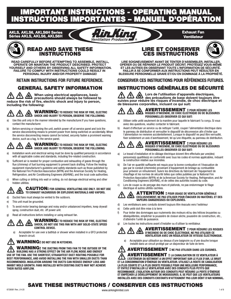 Imagen de la primera página del manual del dispositivo AK100LS6