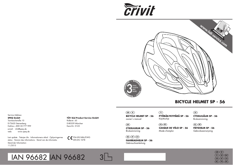 Page n°1 - Manuel utilisateur Crivit IAN 96682