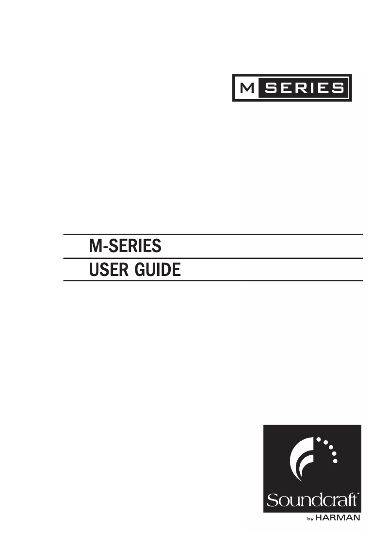 Page n°1 - Manuel utilisateur Soundcraft M12