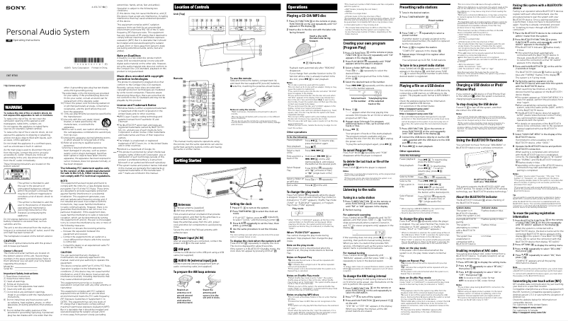 Image de la première page du manuel de l'appareil CMT-BT60