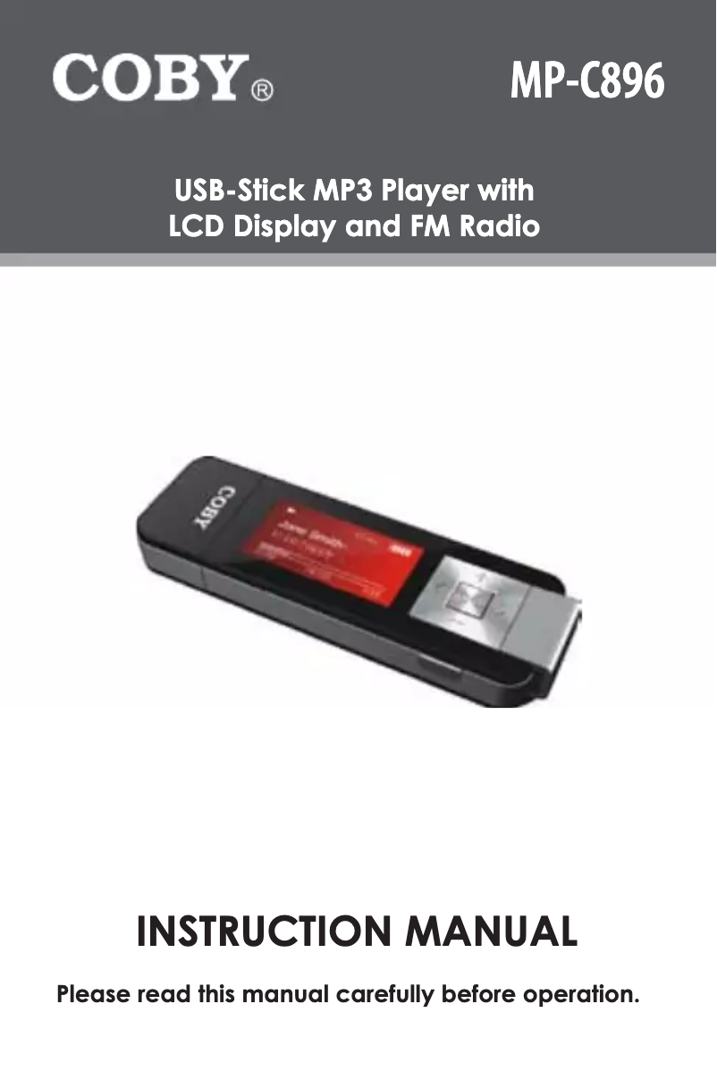 Image de la première page du manuel de l'appareil MPC896