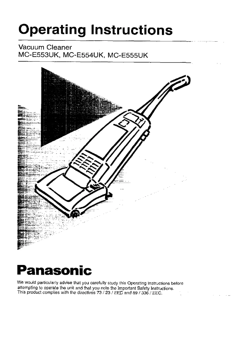 Page n°1 - Manuel utilisateur Panasonic MC-E554UK