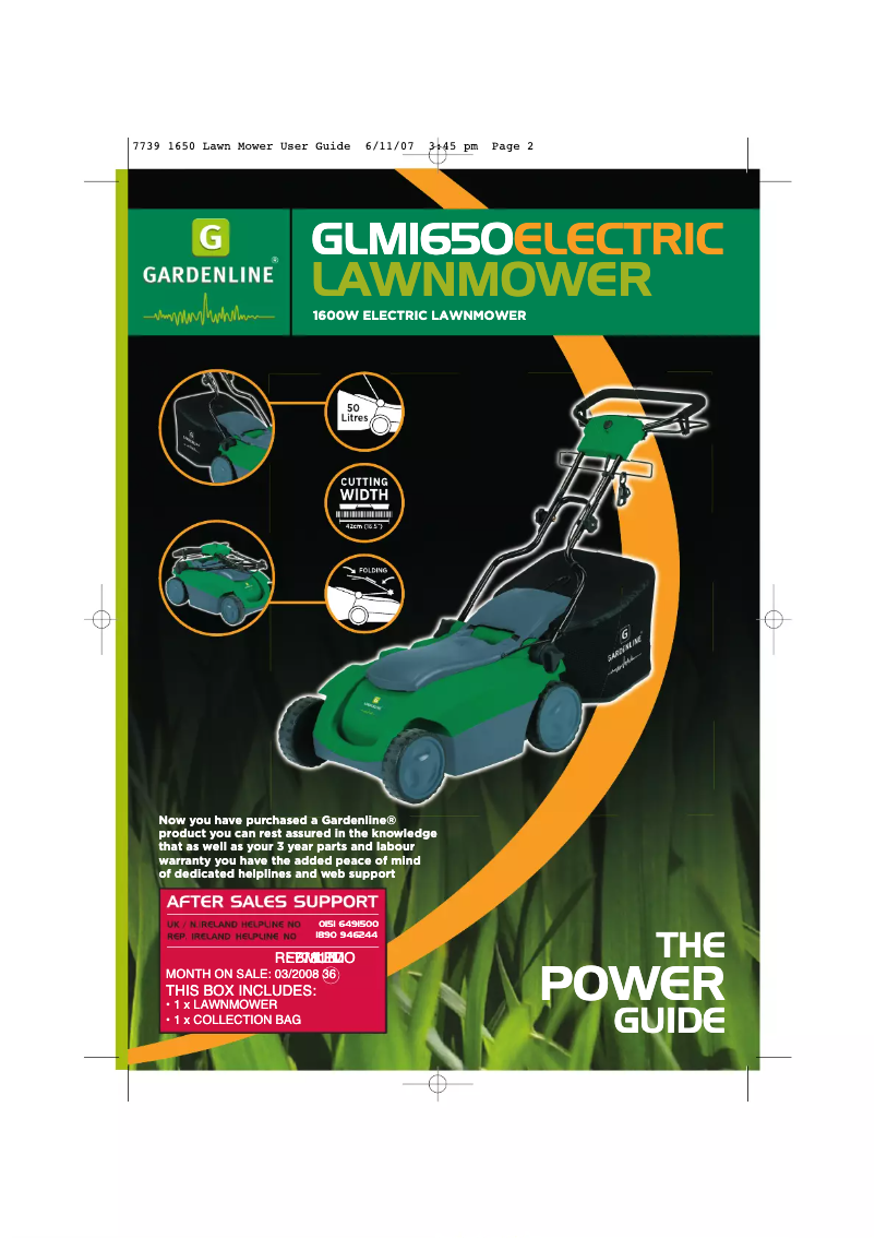 Page 1 de la notice Manuel utilisateur Gardenline GLM 1650