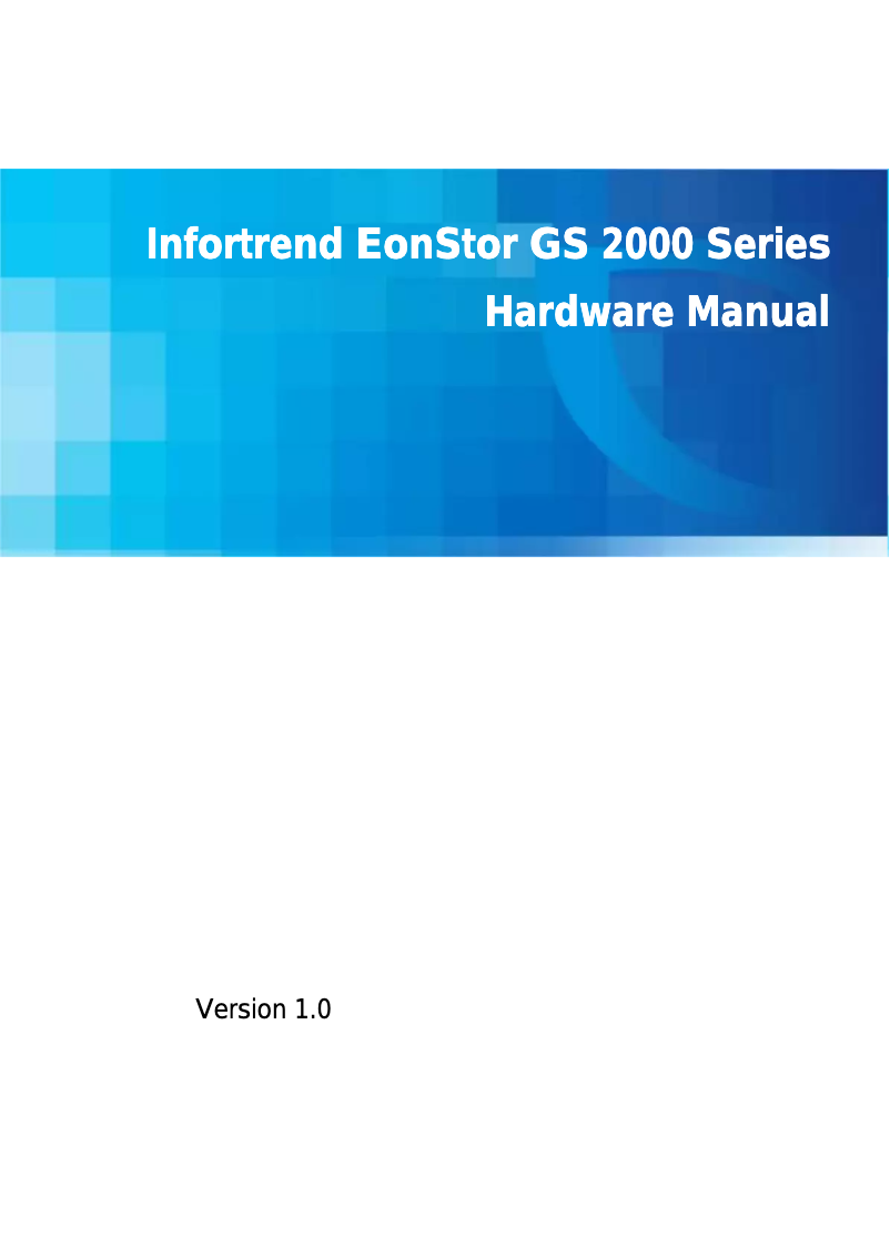 Page n°1 - Manuel utilisateur Infortrend GS 2012