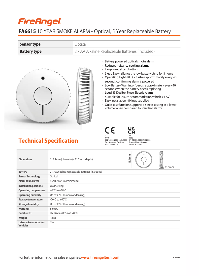 Image de la première page du manuel de l'appareil FA6615-R