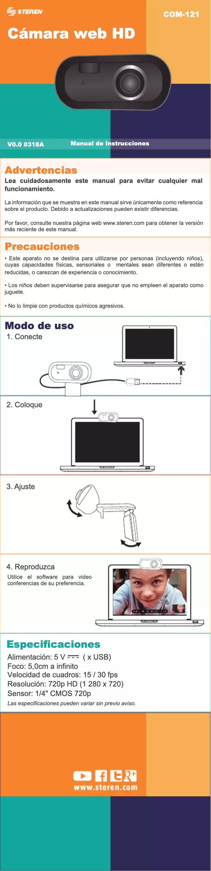 Image de la première page du manuel de l'appareil COM-121