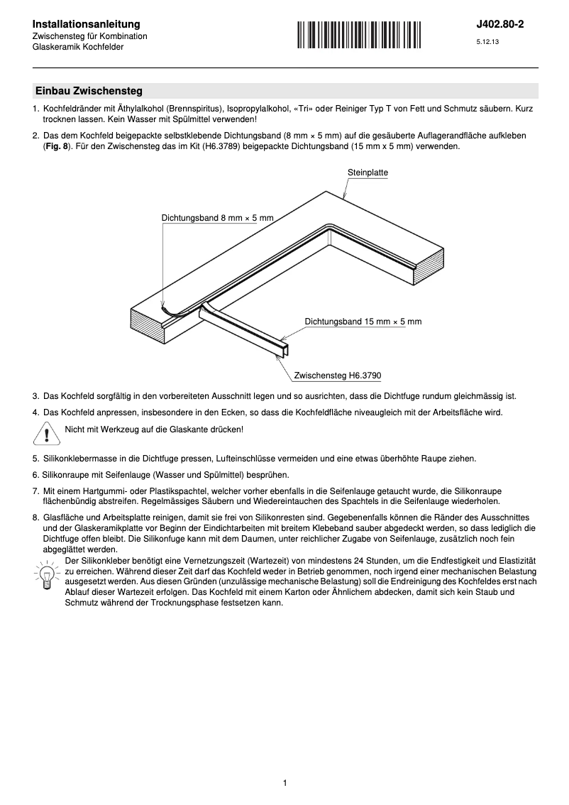 Page 1 de la notice Manuel utilisateur V-Zug DSMS