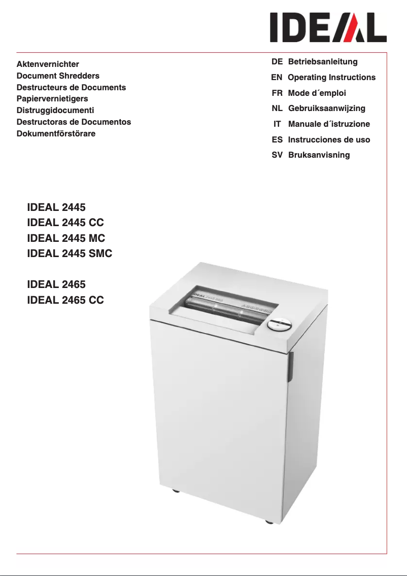 Image de la première page du manuel de l'appareil 2445 MC