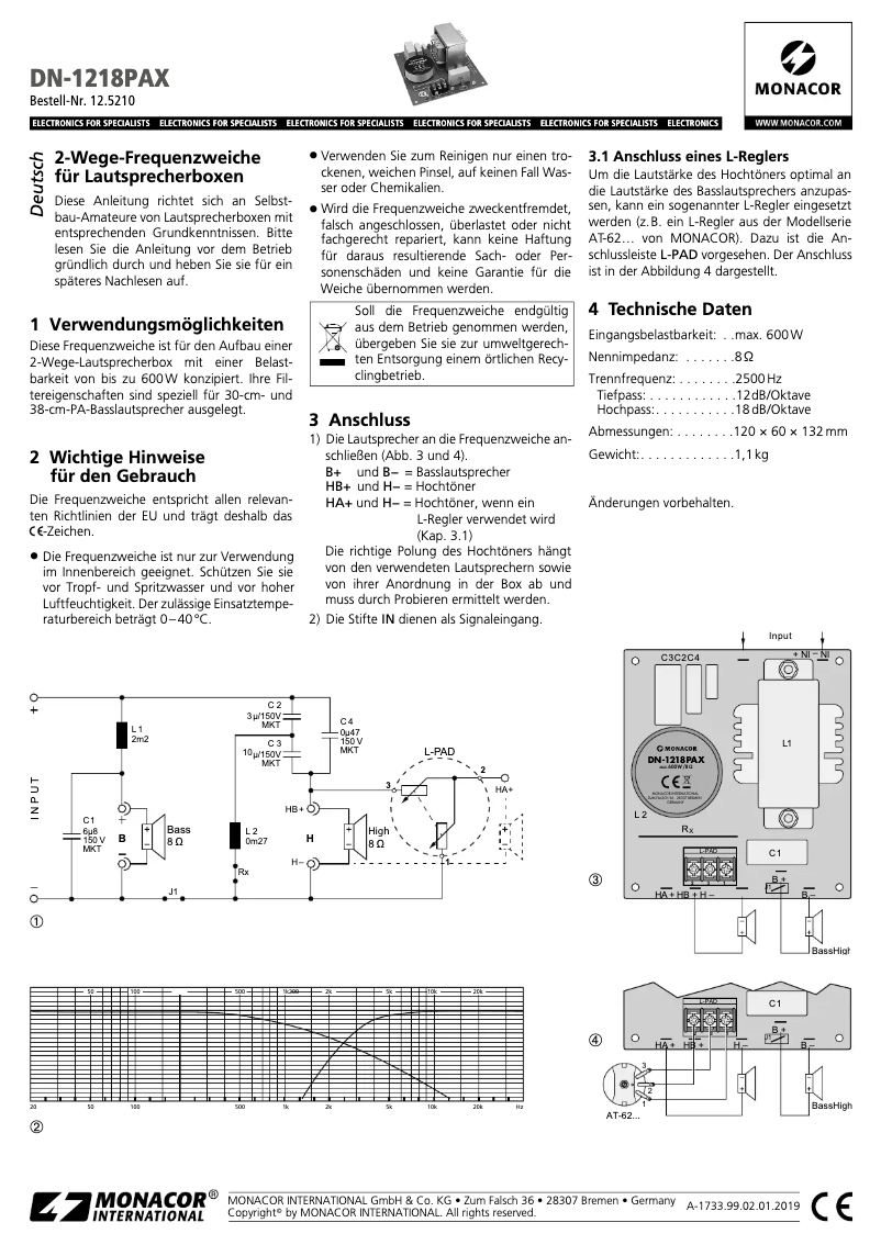 Image de la première page du manuel de l'appareil DN-1218PAX