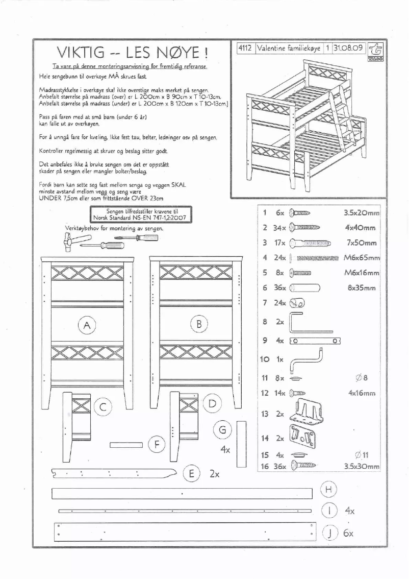 Image de la première page du manuel de l'appareil Valentine (120x90)