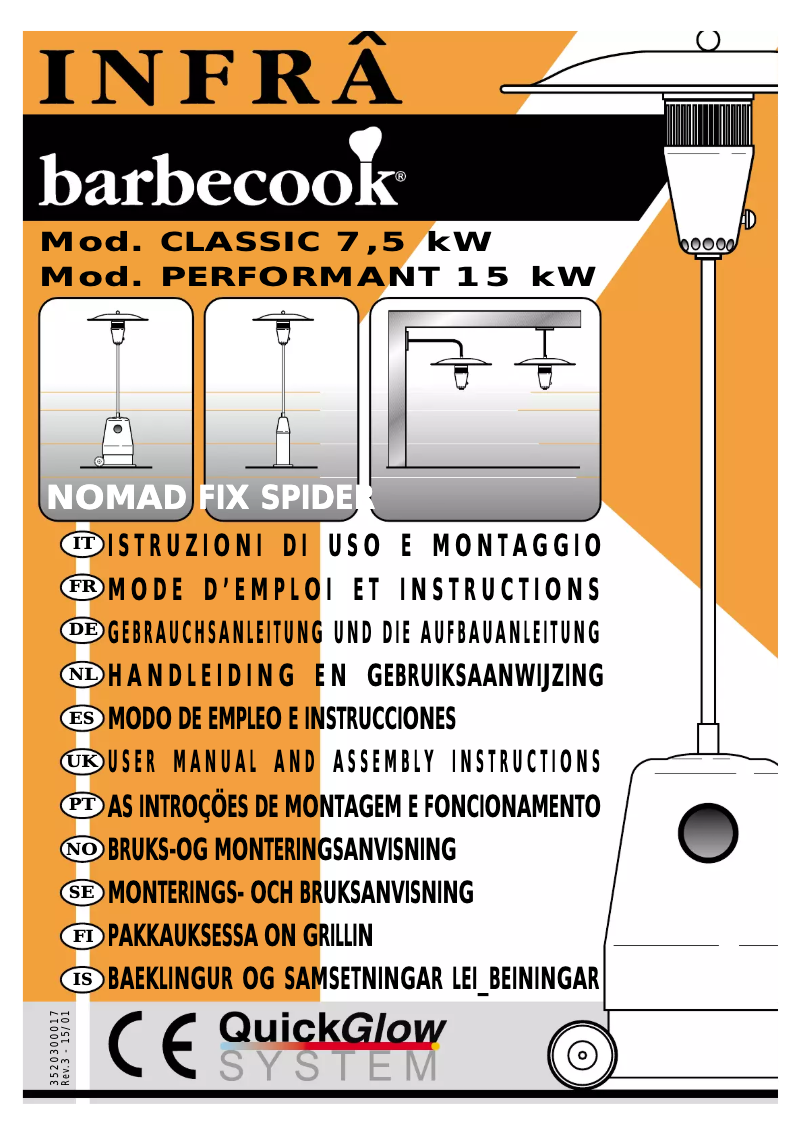 Page n°1 - Manuel utilisateur Barbecook Infra Nomad