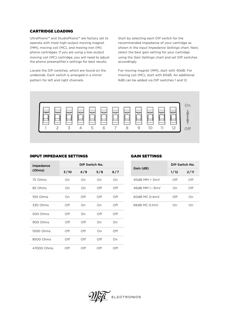 Page n°1 - Fiche technique MoFi UltraPhono