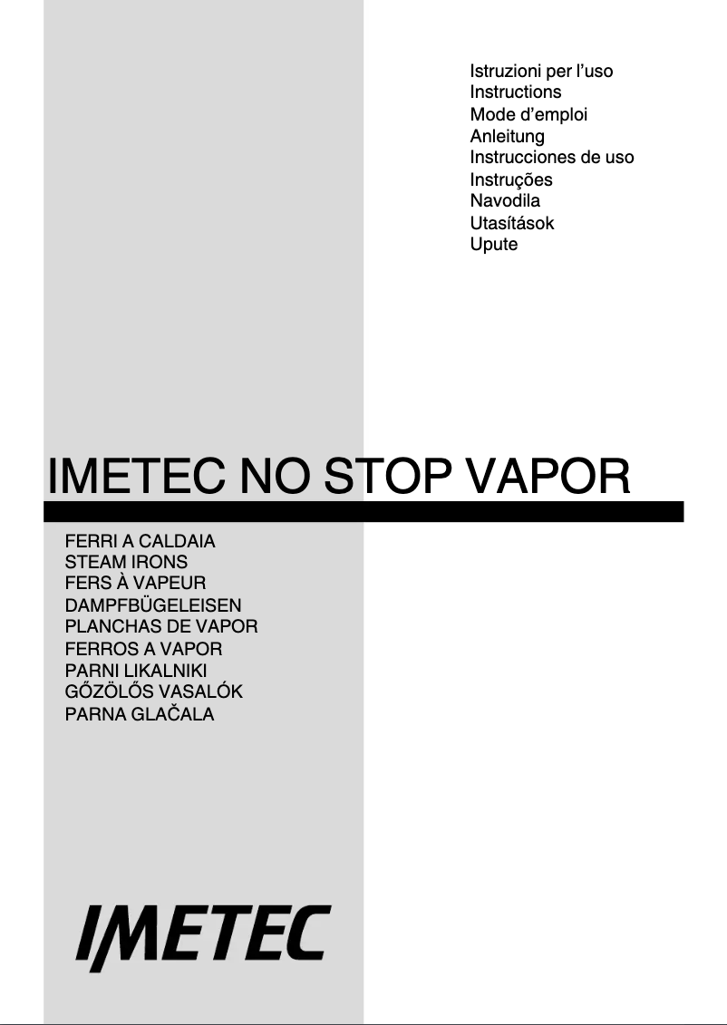 Page 1 de la notice Manuel utilisateur Imetec 9222K