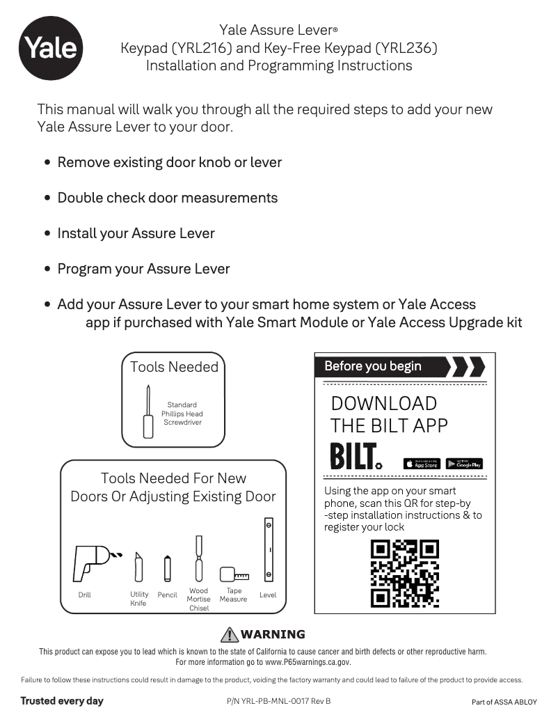 Page 1 de la notice Manuel utilisateur LiftMaster LMDBPACK