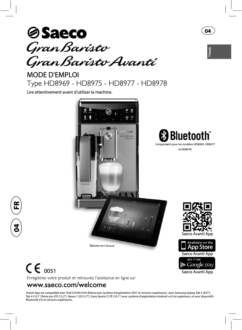 Page n°1 - Manuel utilisateur Philips GranBaristo HD8975