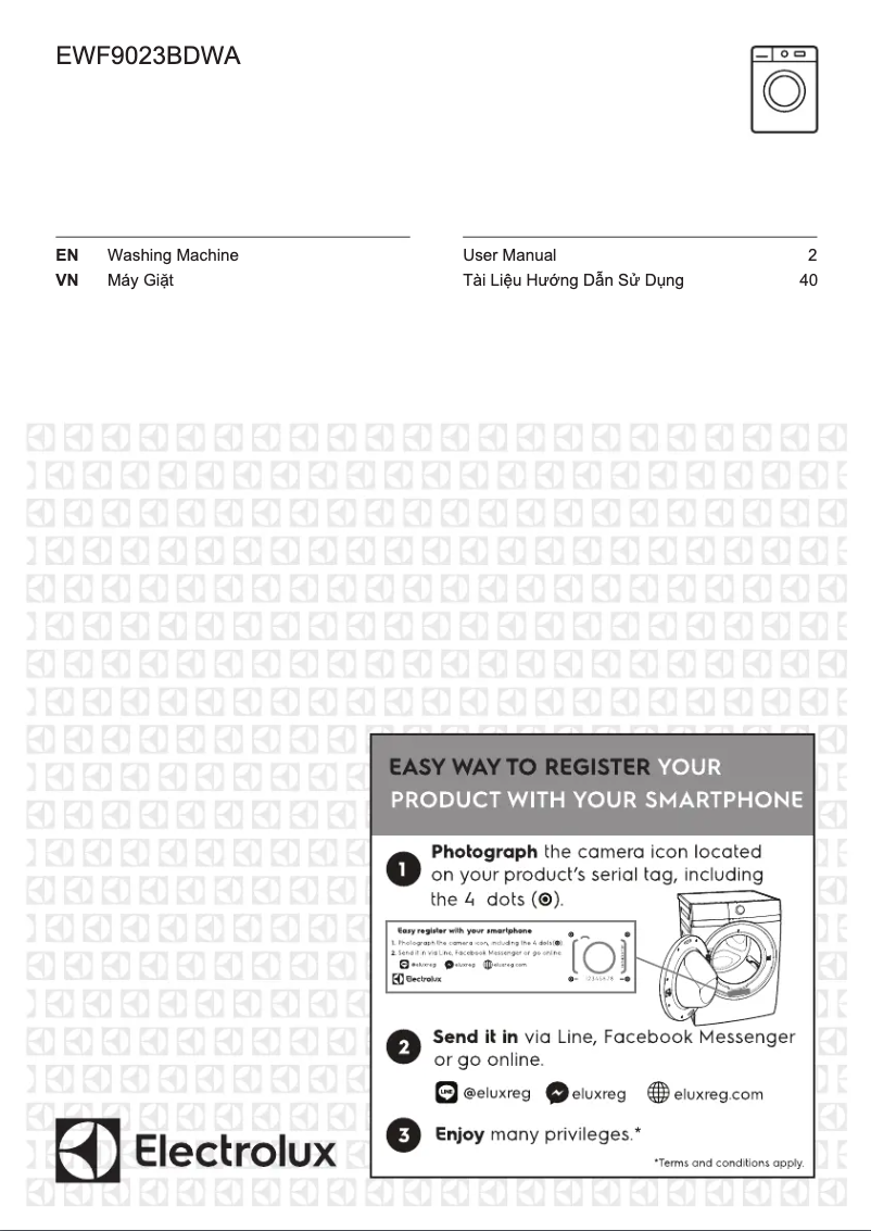 Image de la première page du manuel de l'appareil EWF9023BDWA
