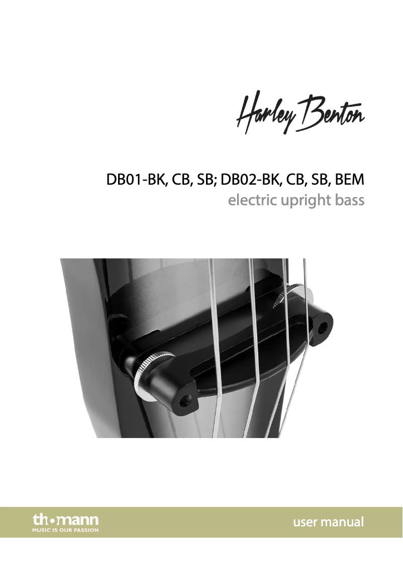 Page n°1 - Manuel utilisateur Harley Benton DB02-BEM