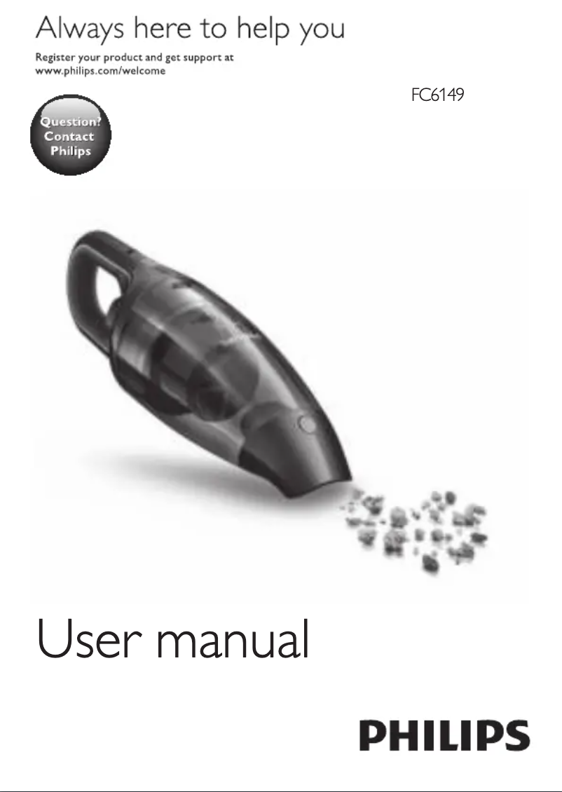 Page n°1 - Manuel utilisateur Philips MiniVac FC6149