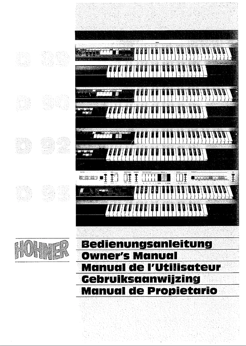 Page 1 de la notice Manuel utilisateur Hohner Symphonie D90
