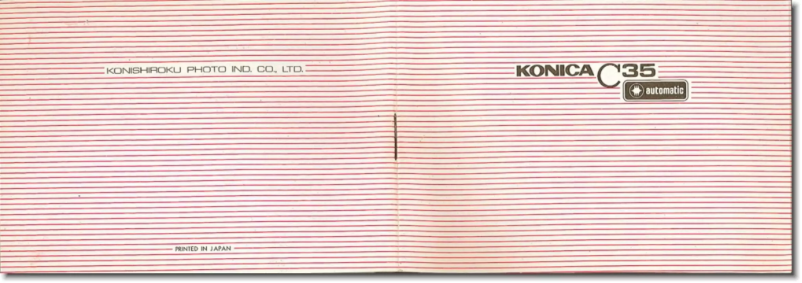 Page n°1 - Manuel utilisateur Konica Minolta C35 Automatic