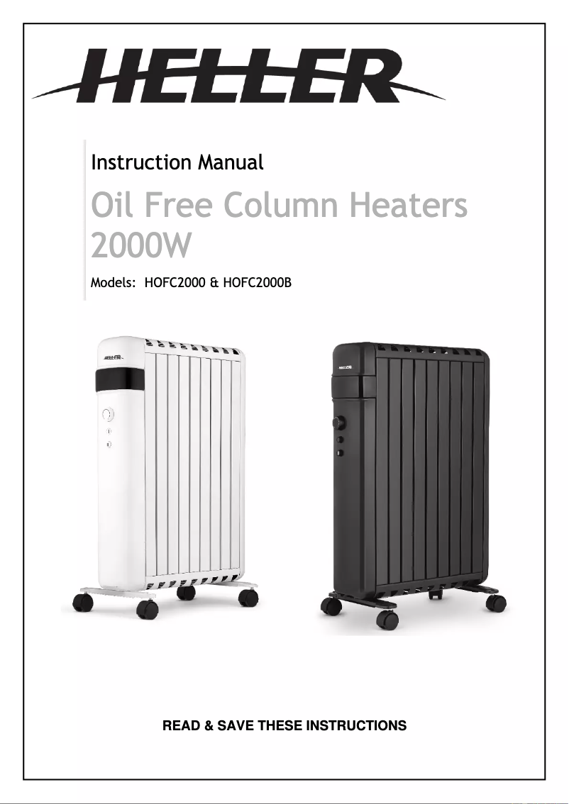 Page n°1 - Manuel utilisateur Heller HOFC2000