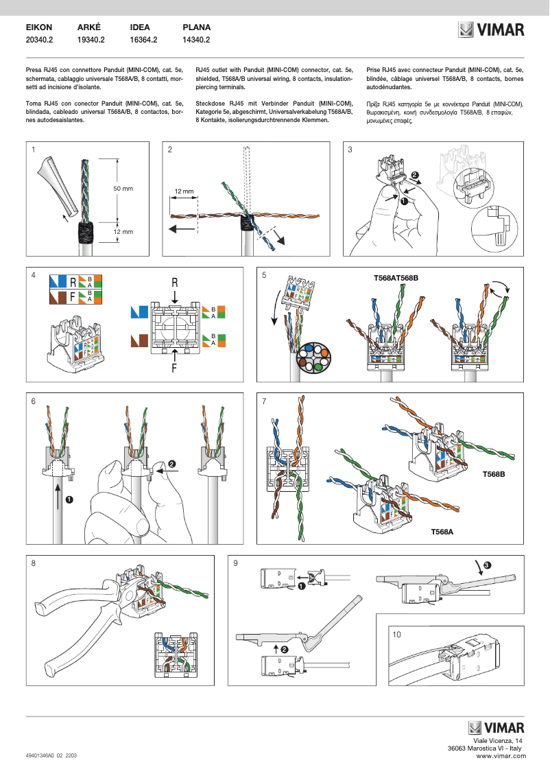Page 1 de la notice Manuel utilisateur Vimar 16364.2