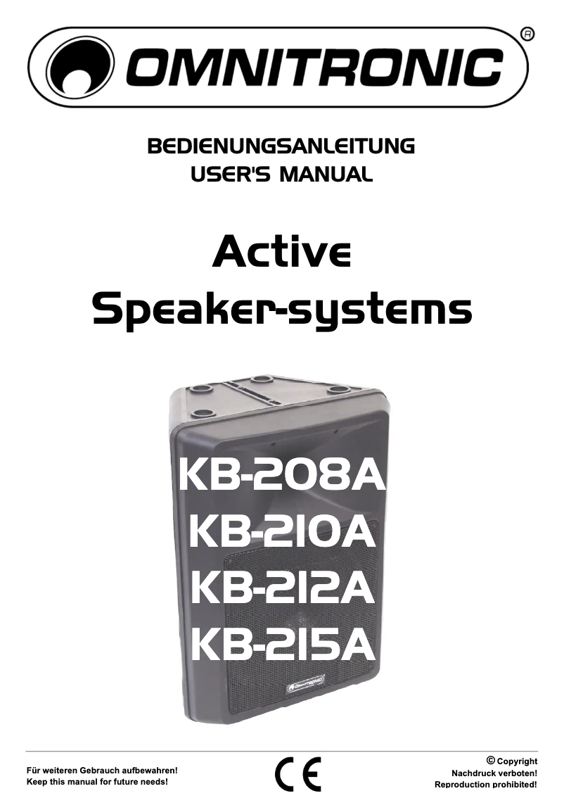 Page n°1 - Manuel utilisateur Omnitronic KB-215A