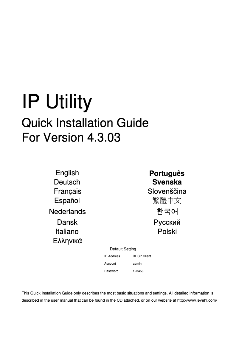 Página 1 del manual Manual de usuario LevelOne FCS-4048
