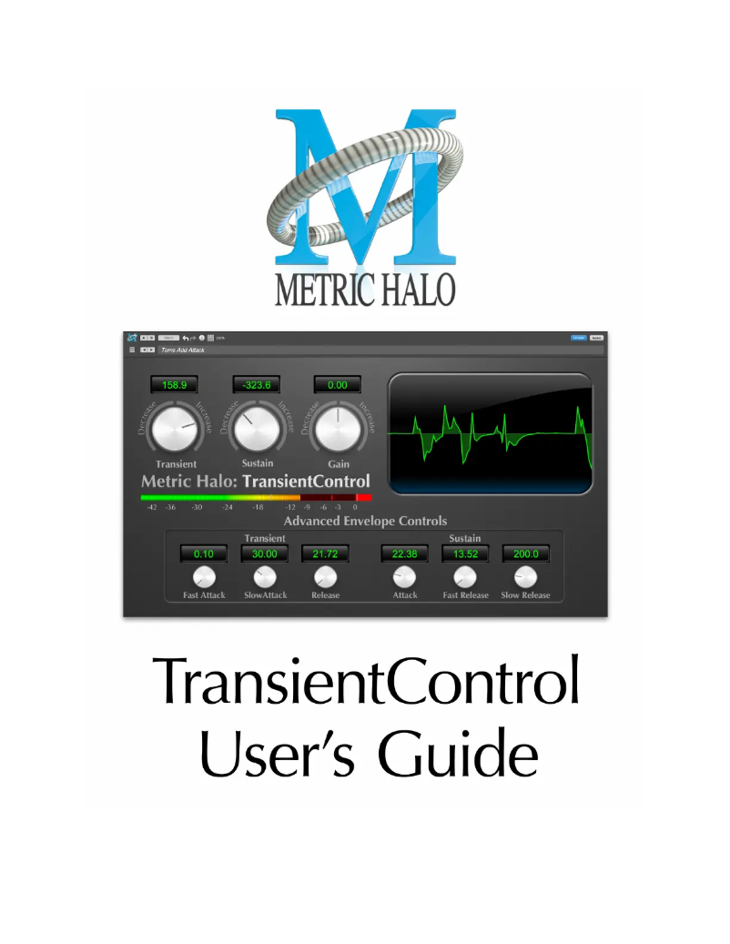 Page 1 de la notice Manuel utilisateur Metric Halo TransientControl