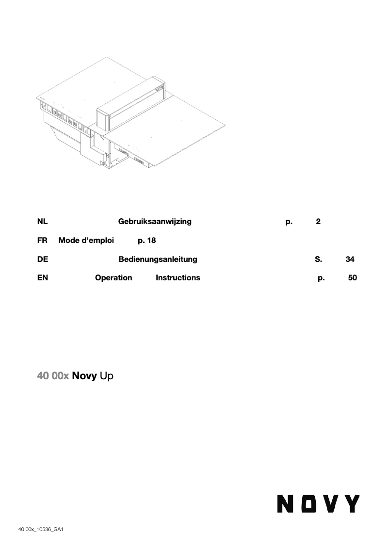 Page n°1 - Manuel utilisateur Novy 40000