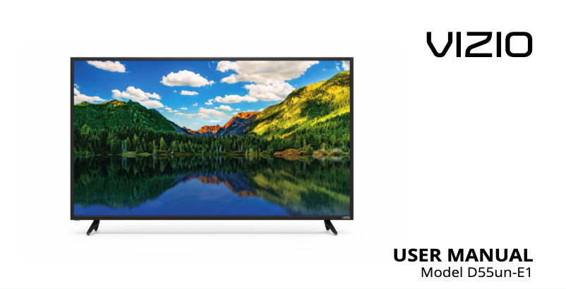 Page 1 de la notice Manuel utilisateur VIZIO D55un-E1