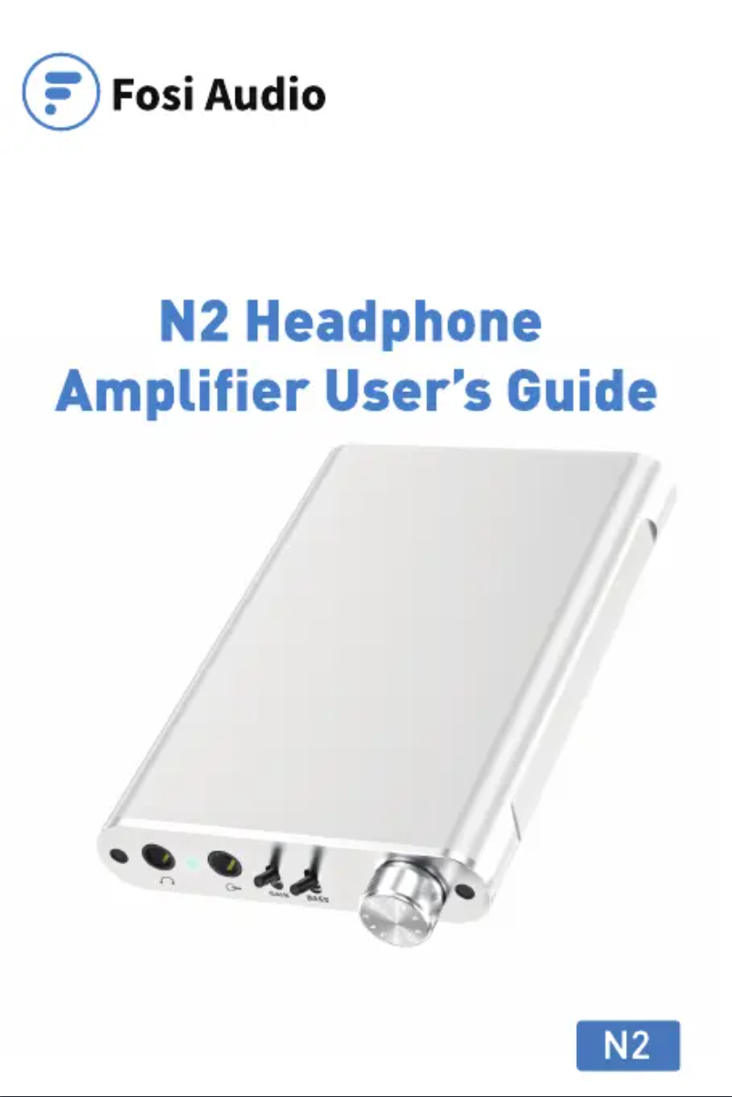 Page 1 de la notice Manuel utilisateur Fosi Audio N2