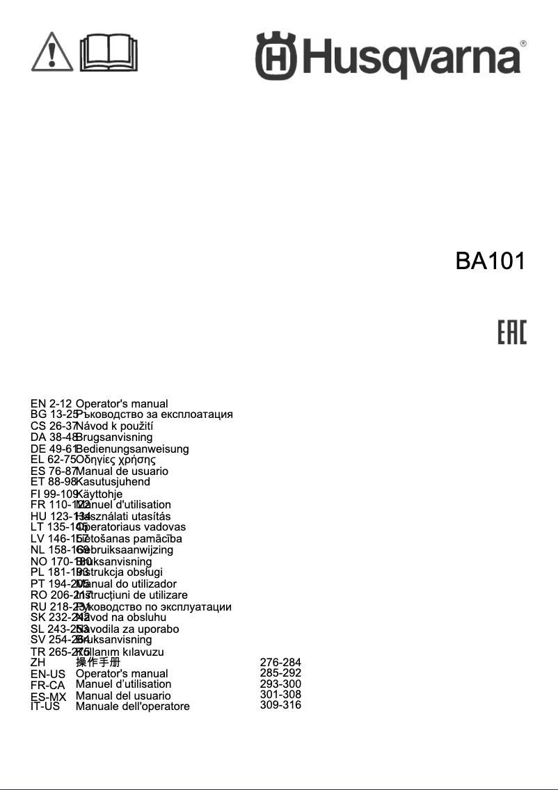 Page n°1 - Manuel utilisateur Husqvarna 525LK