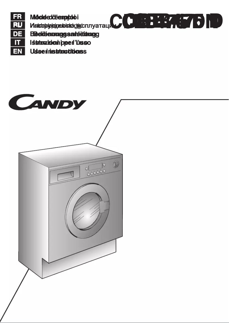 Page 1 de la notice Manuel utilisateur Candy CDB 475DN