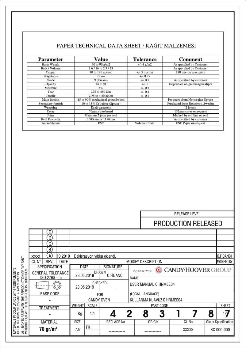 Image de la première page du manuel de l'appareil FCT200X/E