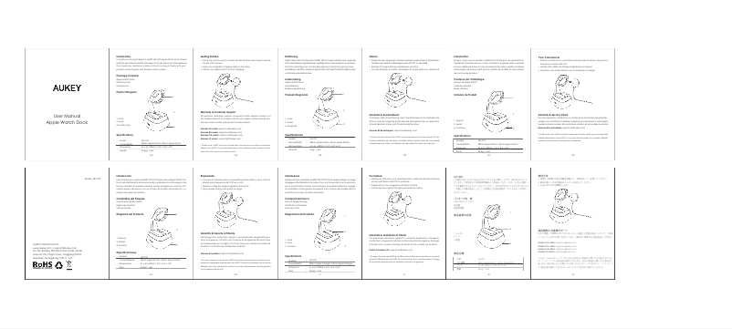 Page n°1 - Manuel utilisateur Aukey VT-CM1