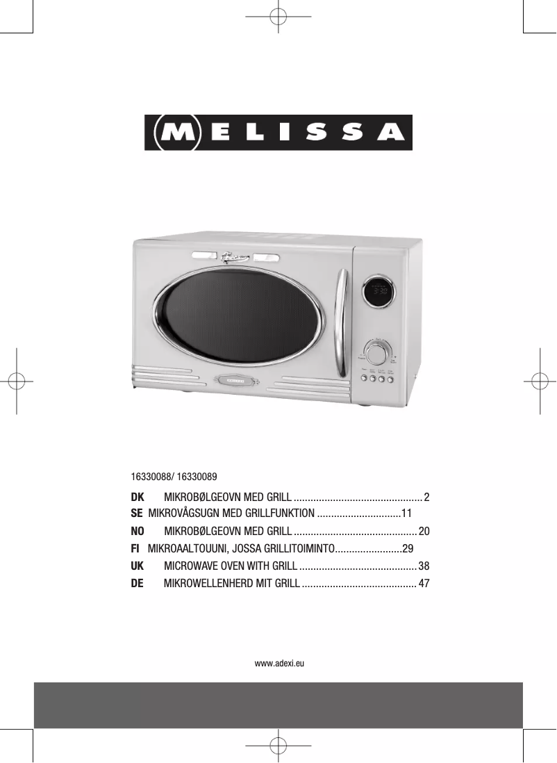 Página 1 del manual Manual de usuario Melissa 16330089