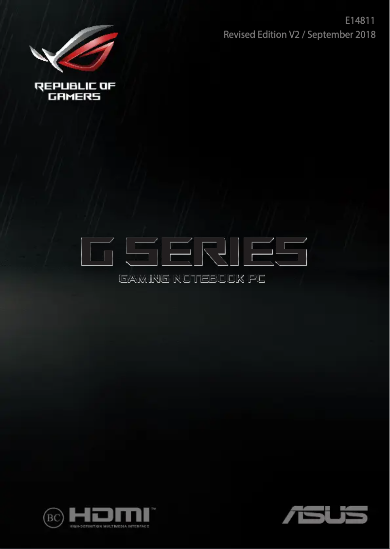 Image de la première page du manuel de l'appareil ROG Zephyrus S GX531